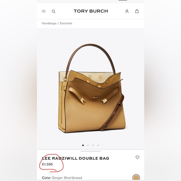 Tory Burch Large LEE RADZIWILL DOUBLE BAG - Picture 2 of 15